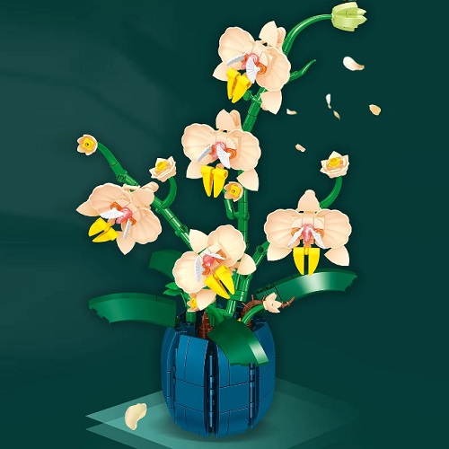 LG12139 bouwblokjes Orchidee beige - 606 blokjes, vergelijkbaar met Lego