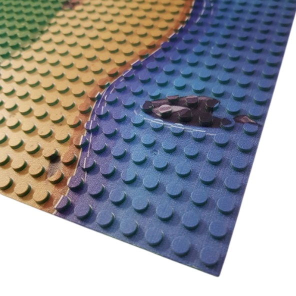 bricksNblocks® 20006 - bricksNblocks® bricksNblocks® schateiland grondplaat recht 25,5 x 25,5 cm (32 x 32 nopjes), compatible met andere bouwblokjes systemen, per stuk