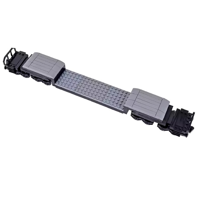 LG20117 grote dieplader treinwagon van bouwblokjes, zwart, compatibel met Lego