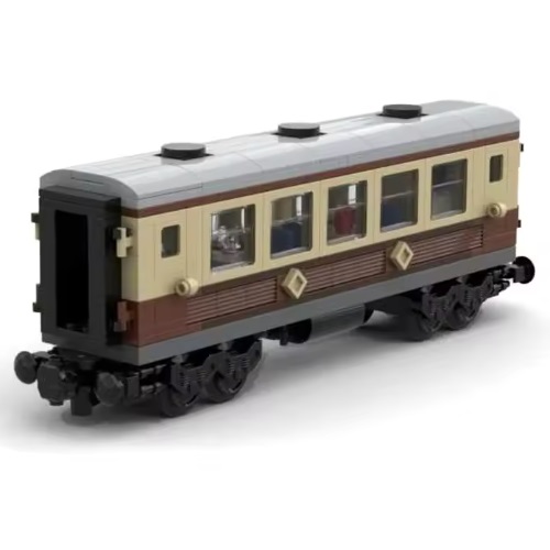 LG20140 Bouwblokjes passagierswagon, 287 blokjes, compatible met Mould King en Lego treinen