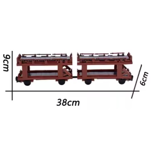 bricksNblocks® 20144 - bricksNblocks® bricksNblocks® autotrein wagon, 400+ blokjes, compatible met Lego treinen en Mould King treinen