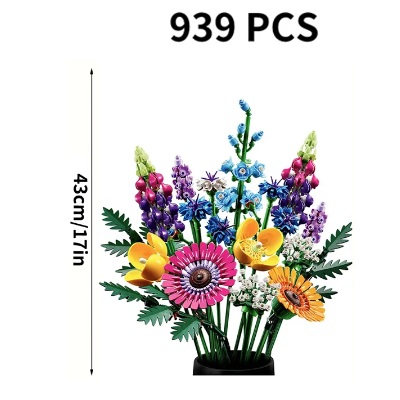  30131 -  bouwblokjes boeket met wilde bloemen, 939 steentjes, compatible met LEGO