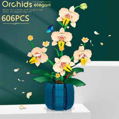 mini 12139 - mini bouwblokjes Orchidee beige - 606 blokjes, vergelijkbaar met Lego