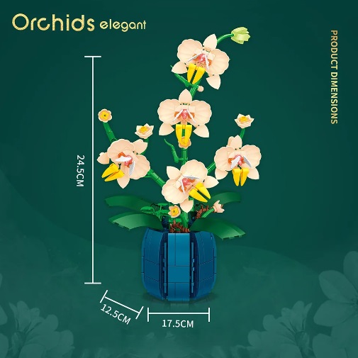 mini 12139 - mini bouwblokjes Orchidee beige - 606 blokjes, vergelijkbaar met Lego