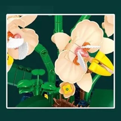 mini 12139 - mini bouwblokjes Orchidee beige - 606 blokjes, vergelijkbaar met Lego