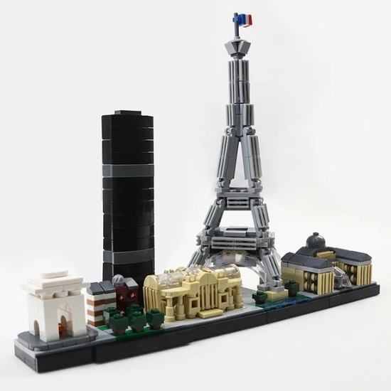  40005 -  Bouwblokjes Parijs architecture, 649 blokjes, compatible met Lego